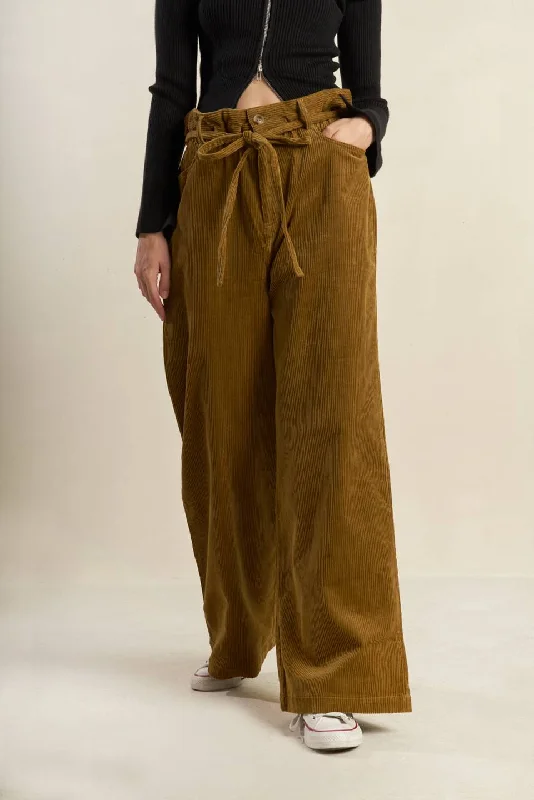 women's drawstring pantsMY ONLY LOVE CORDUROY PANTS