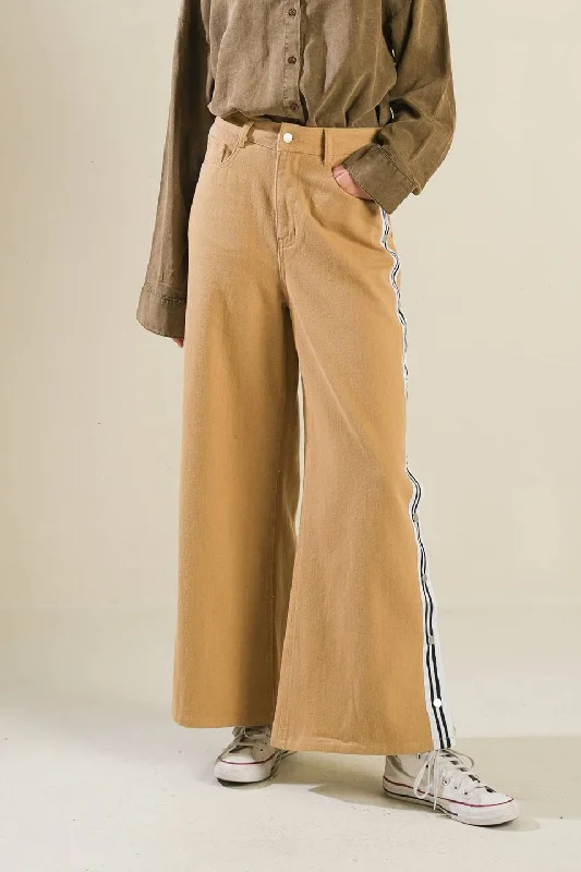 women's lace-up pantsELEGANT ELEVATION WOVEN TWILL PANTS