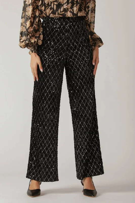 women's flare pantsRUNNING OUT OF TIME SEQUIN PANTS